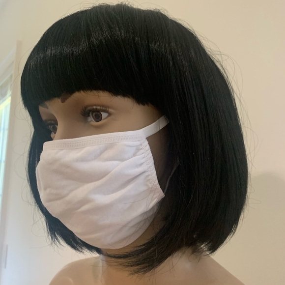 New 3 White 100% Cotton 3 Ply Reusable Face Mask - Picture 3 of 10